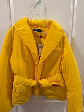 Polo by Ralph Lauren Bright Yellow Belted Puffer Jacket
